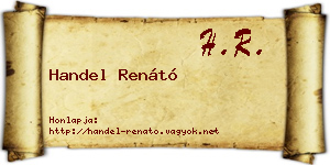 Handel Renátó névjegykártya